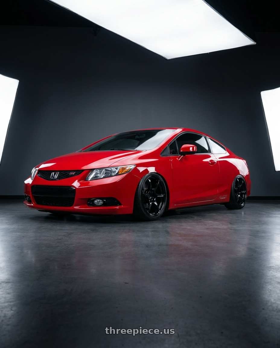 2011 Honda Civic Si with Advan RGIII 5x114.3 18x10.5+25 Gloss Black wheels