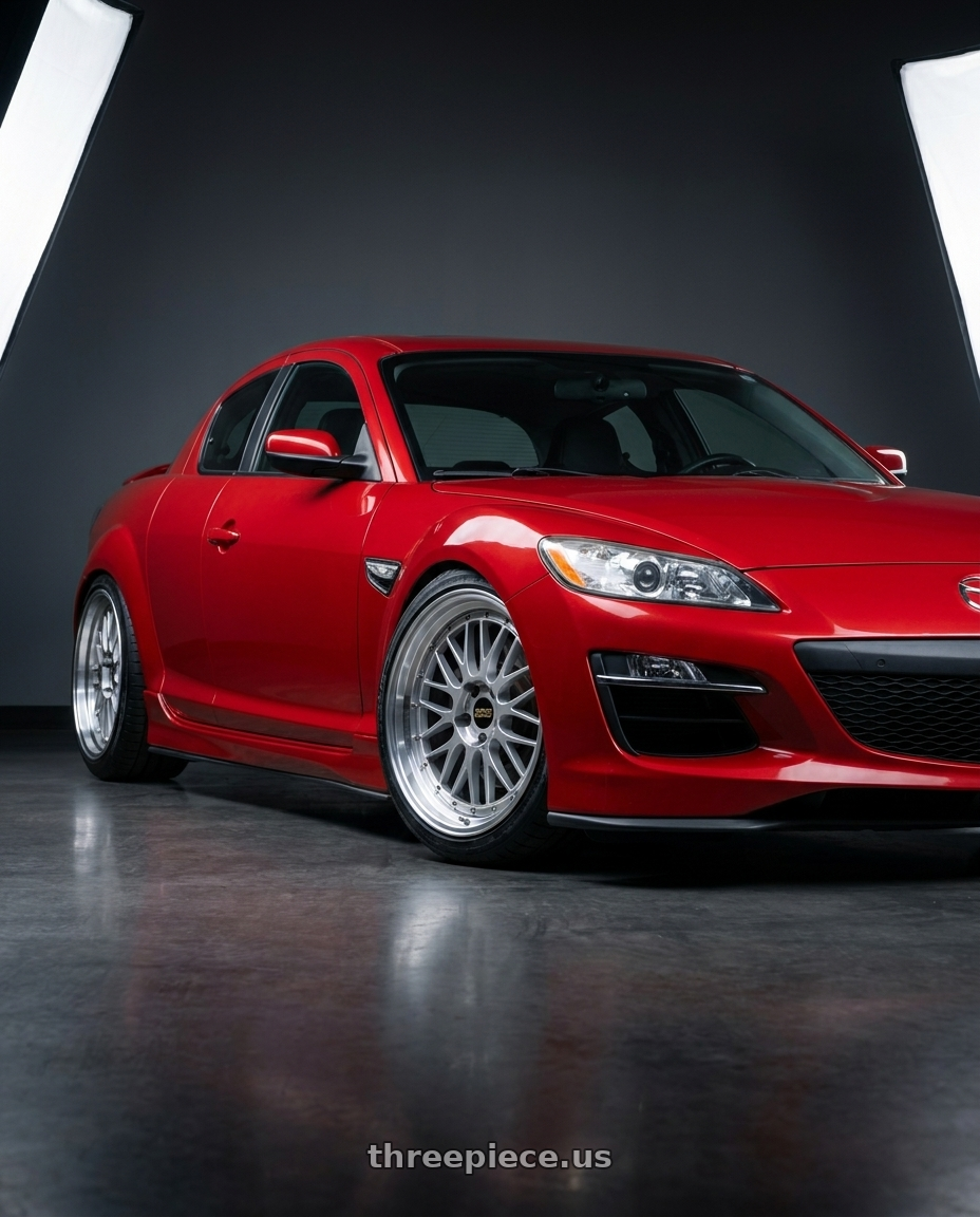 2010 Mazda rx8 with BBS LM 5x114.3 19x10.0+40 Diamond Silver wheels