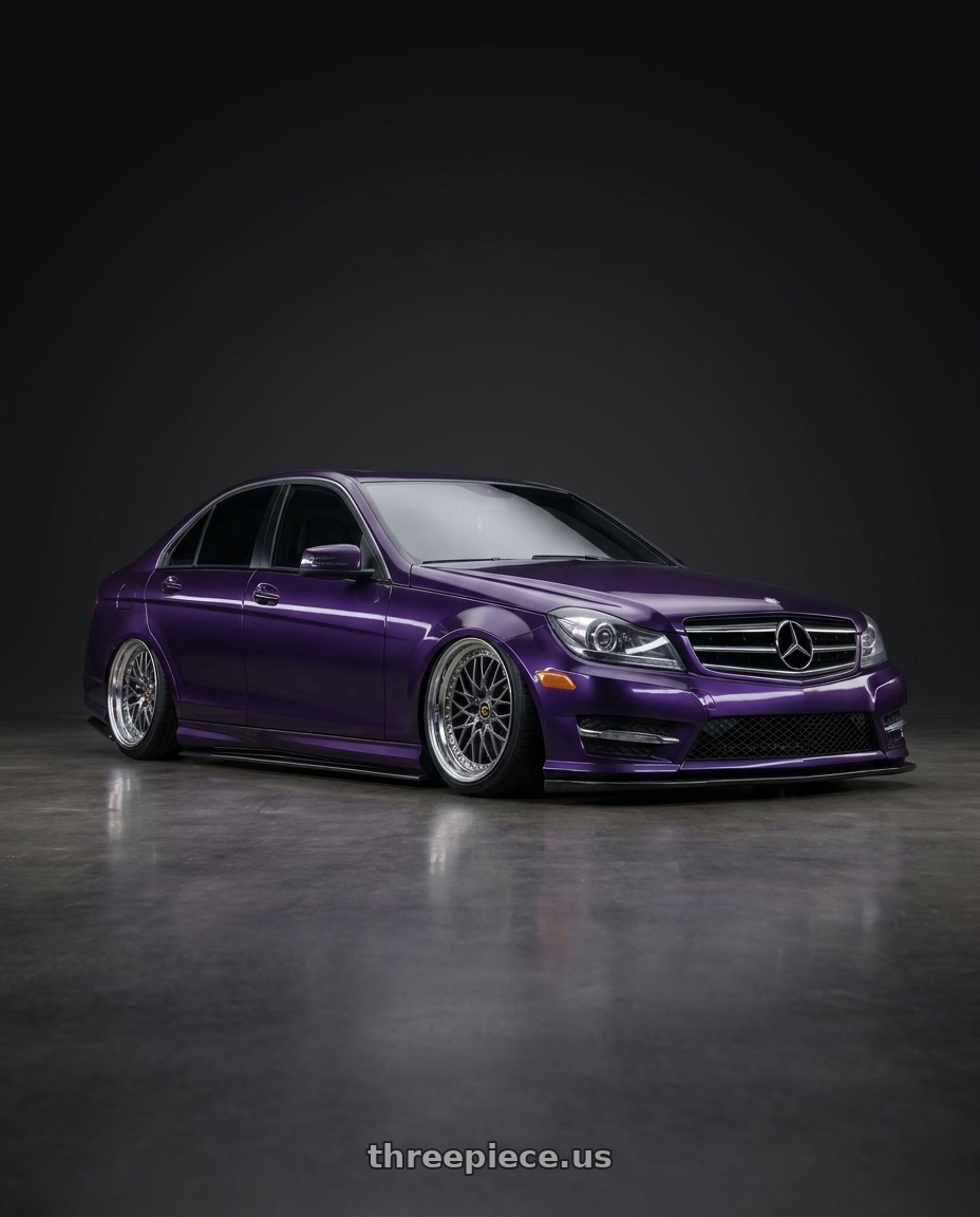 2010 c300 mercedes benz purple  with Work Vs-Xv 5x112 18x8.5+47 A Disk Brilliant Silver Black wheels