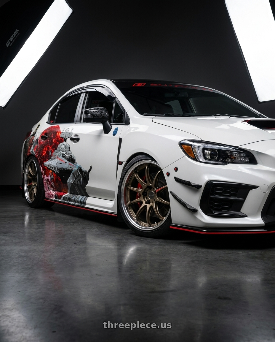 2021 Subaru STI with Work Zr10 2P 5x114.3 18x9.5 +45 Matte Bronze wheels