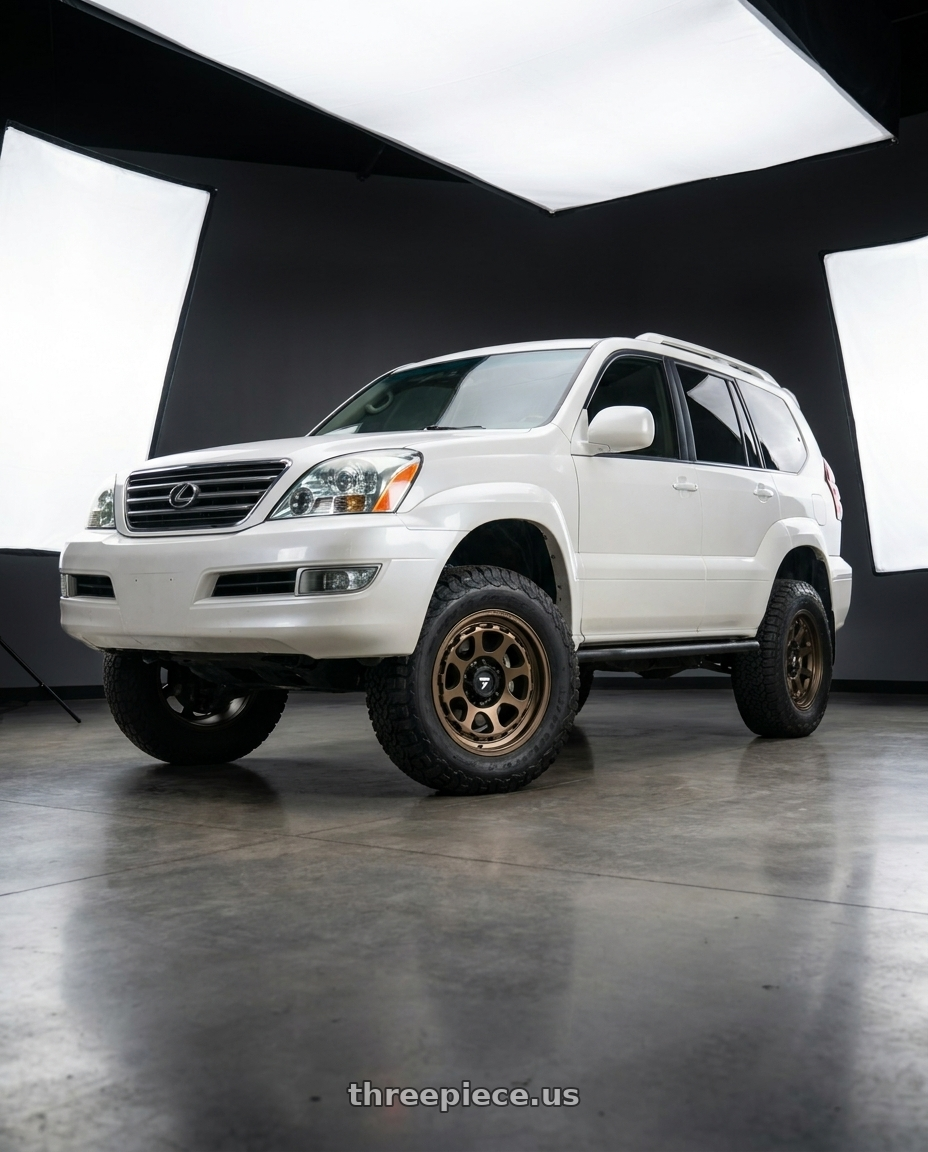 2007 lexus GX470 with Fittipaldi Offroad FT103Z 6x139.7 17x8.5 +0 Satin Bronze wheels