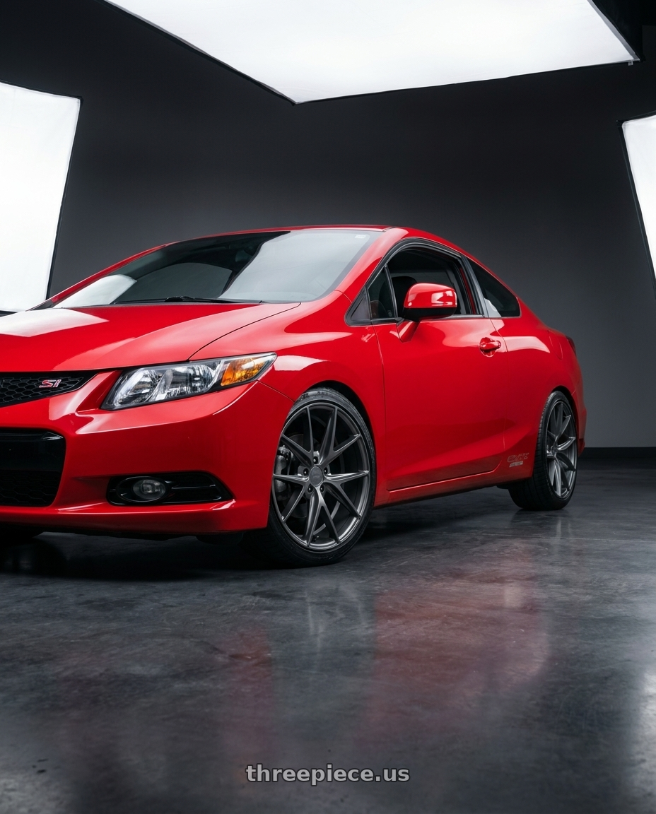 2015 Honda Civic Si with Niche 1PC M116 MISANO 5X114.3 17X8 +40 MATTE GUN METAL wheels
