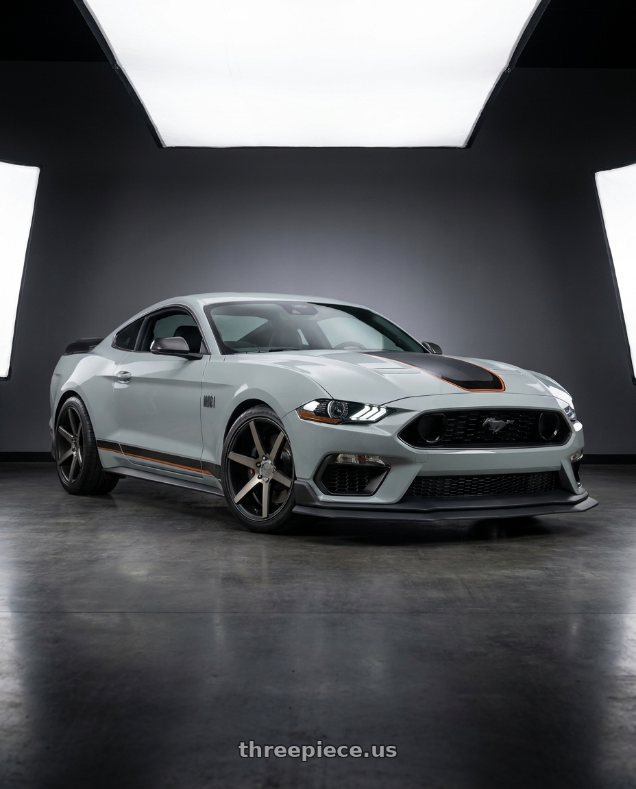 2021 Ford Mustang Mach 1 with Niche 1PC M150 VERONA 5X114.3 19X9.5 +35 MATTE BLACK MACHINED wheels