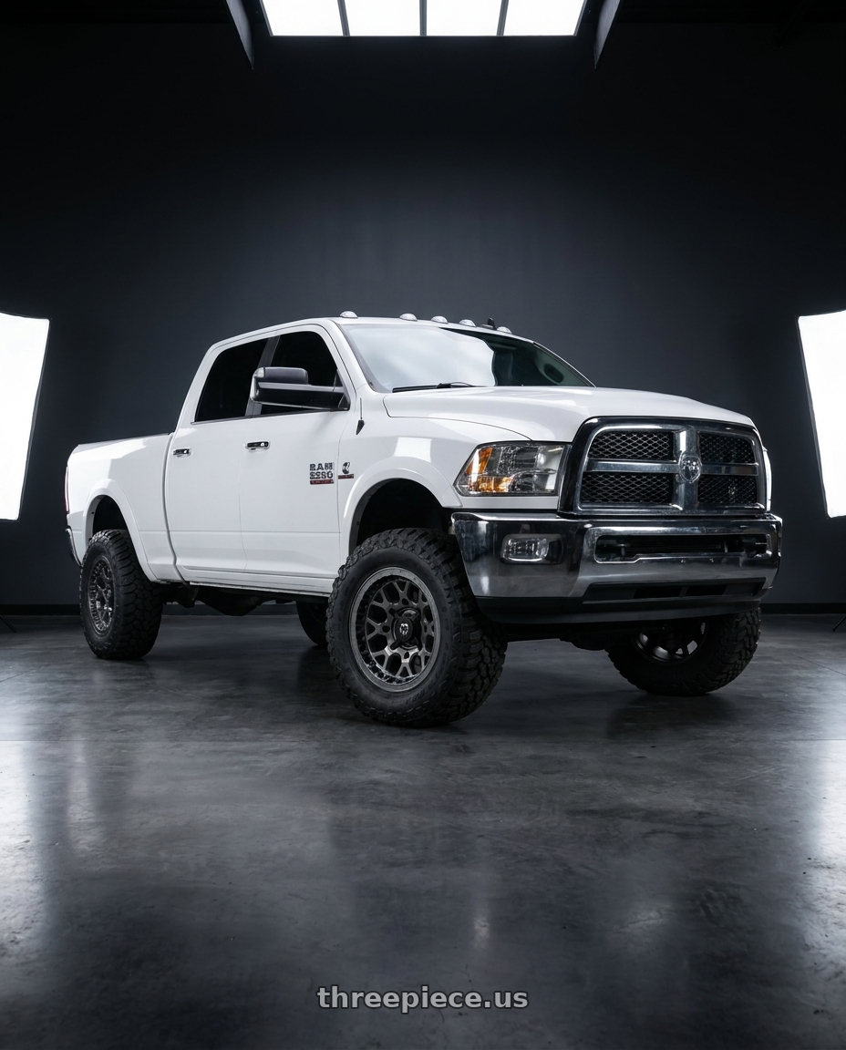 2012 ram 2500 Crew cab with TIS UTV 558A 4X137 15x7 +10 Satin Anthracite wheels