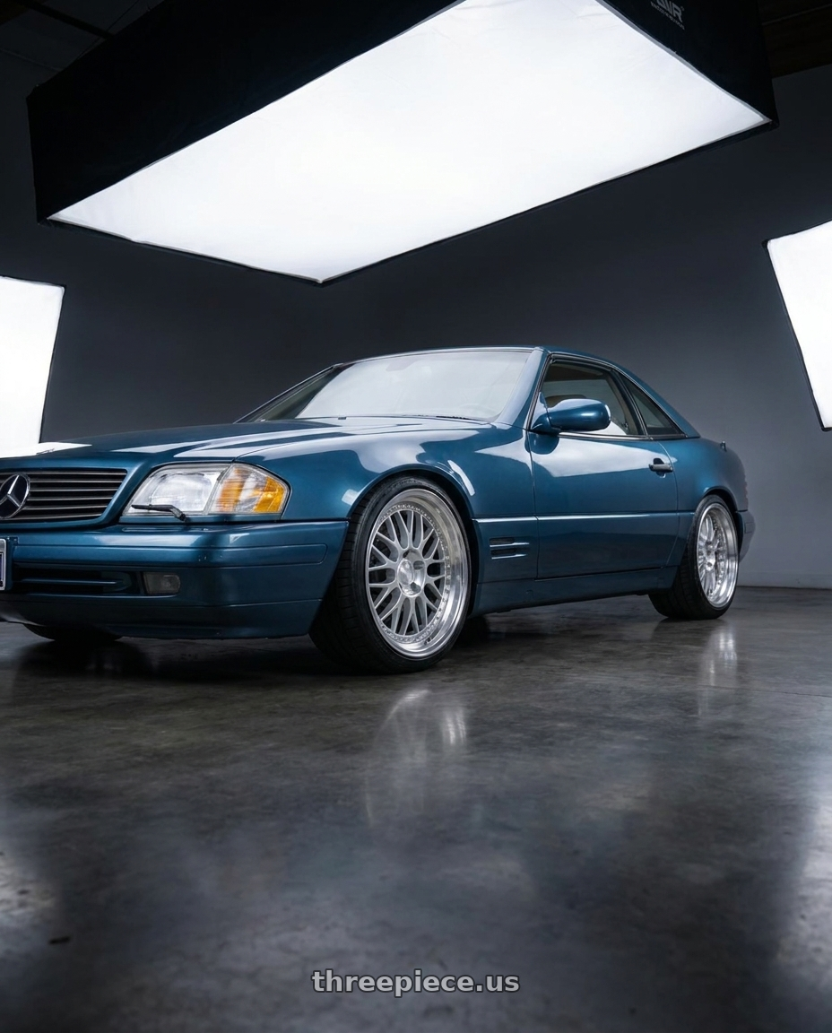 2000 Mercedes sl500 with ESR Wheels SR01 5x112 19x8.5 +30 Hyper Silver Machine Lip wheels