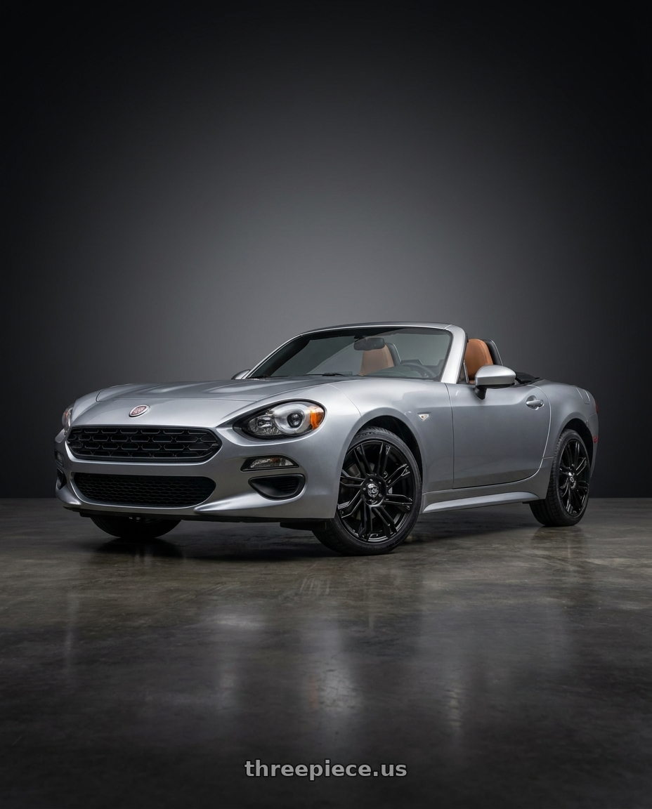 2017 fiat spider 124 with Enkei GW8 4x100/114.3 17x7+42 Matte Black wheels