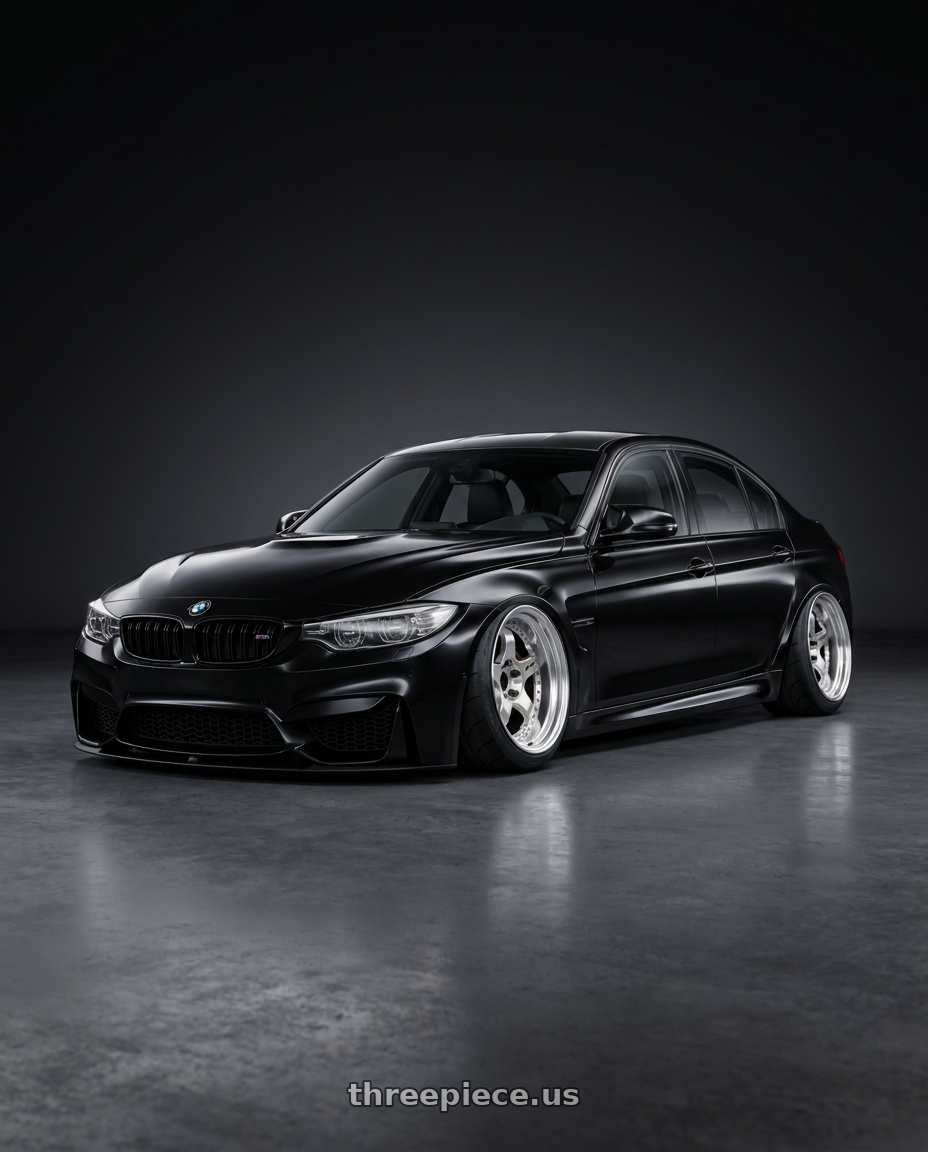 E.g. 2019 bmw m3 competition with Work Meister S1 3P 5x120.65 18x9.5+23 L Disk Bright Buff Finish wheels