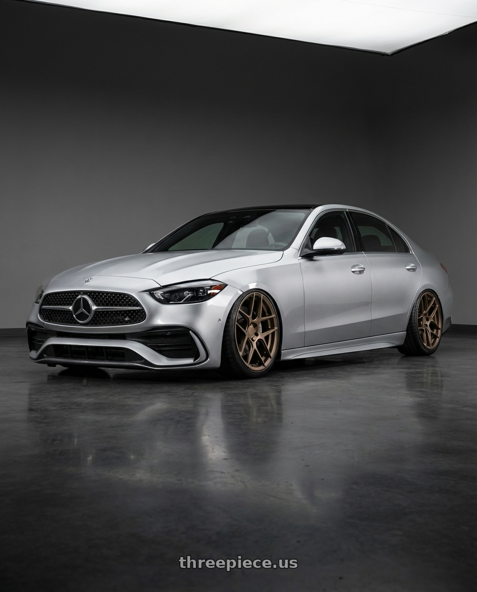 2022 Mercedes-Benz C-Class W206 with Aodhan AFF2 5x112 19x8.5+35 Matte Bronze wheels