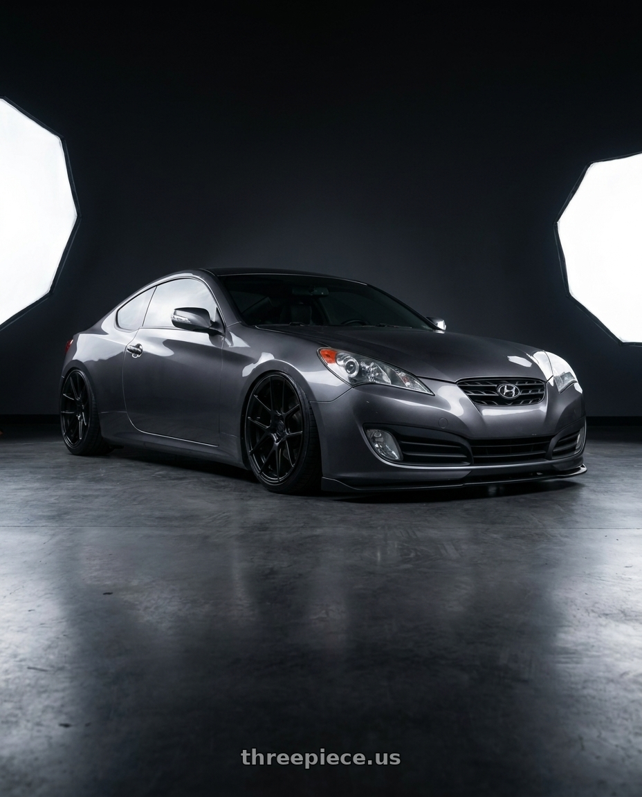 2014 Hyundai Genesis Coupe with Avant Garde Wheels M510 5X114.3 19x9.5 +40 Matte Black wheels