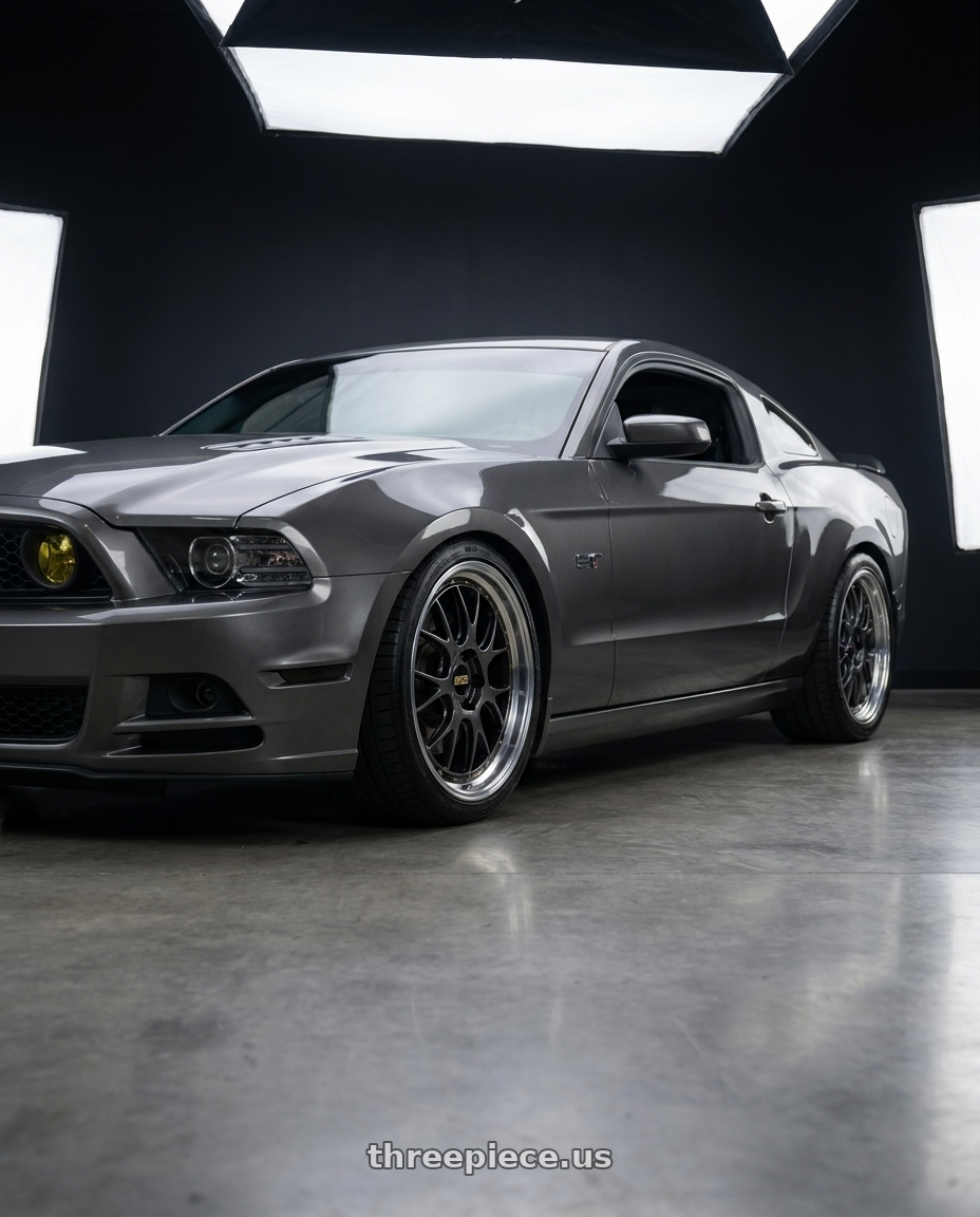 2014 Ford Mustang GT with BBS LM-R 5x114.3 19x9.5+38 Diamond Black wheels