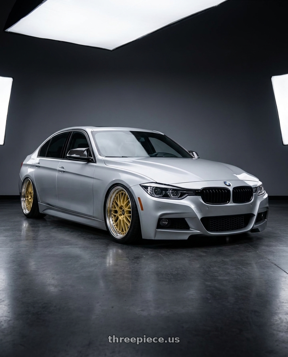 2017 BMW 340I with Work Vs-Xx 5x120 18x9.5+45 A Disk Gold wheels