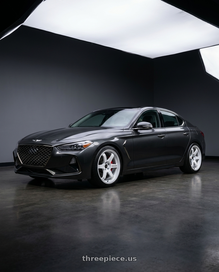 2019 Genesis G70 with Volk Racing TE37 ULTRA LARGE PCD 5x150 20x9.5+0 Dash White wheels