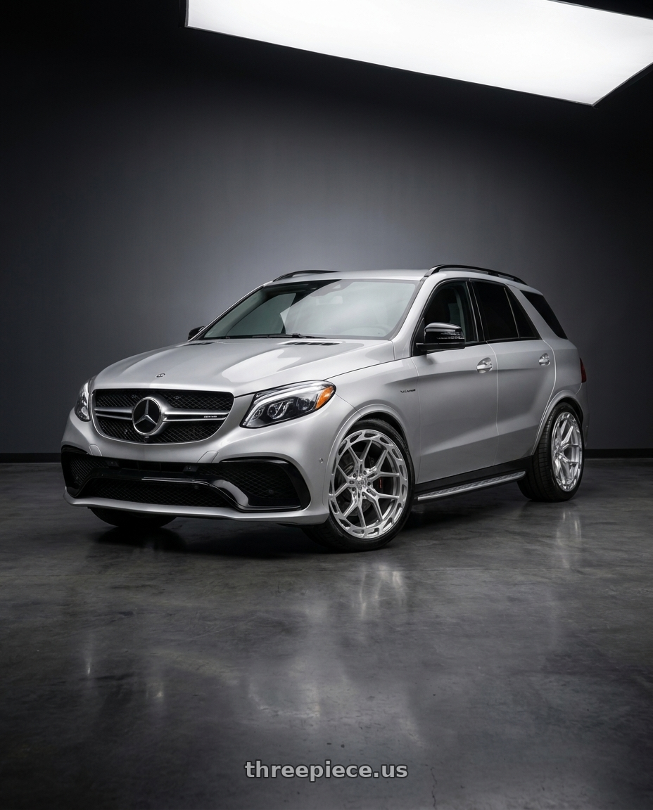 2017 Benz GLE with Rohana RFX19 5x114 20x11 +48 Machine Silver wheels