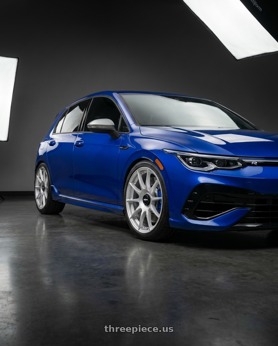 2026 Volkswagen Golf r with Rotiform 1PC R170 DTM 5X112/5X120 19X8.5 +45 SILVER wheels
