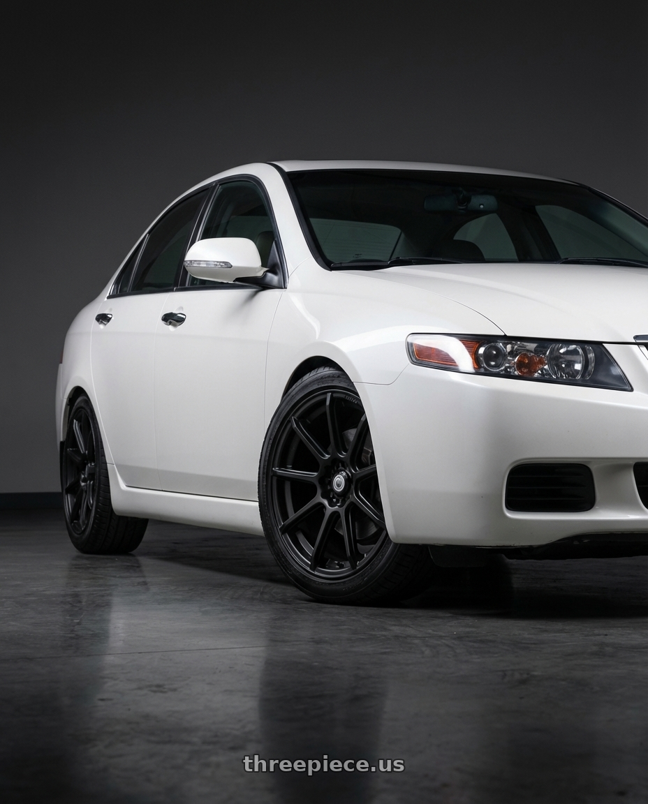2006 Acura tsx with Konig Control 5x100/5x114.3 17x7+45 Matte Black wheels