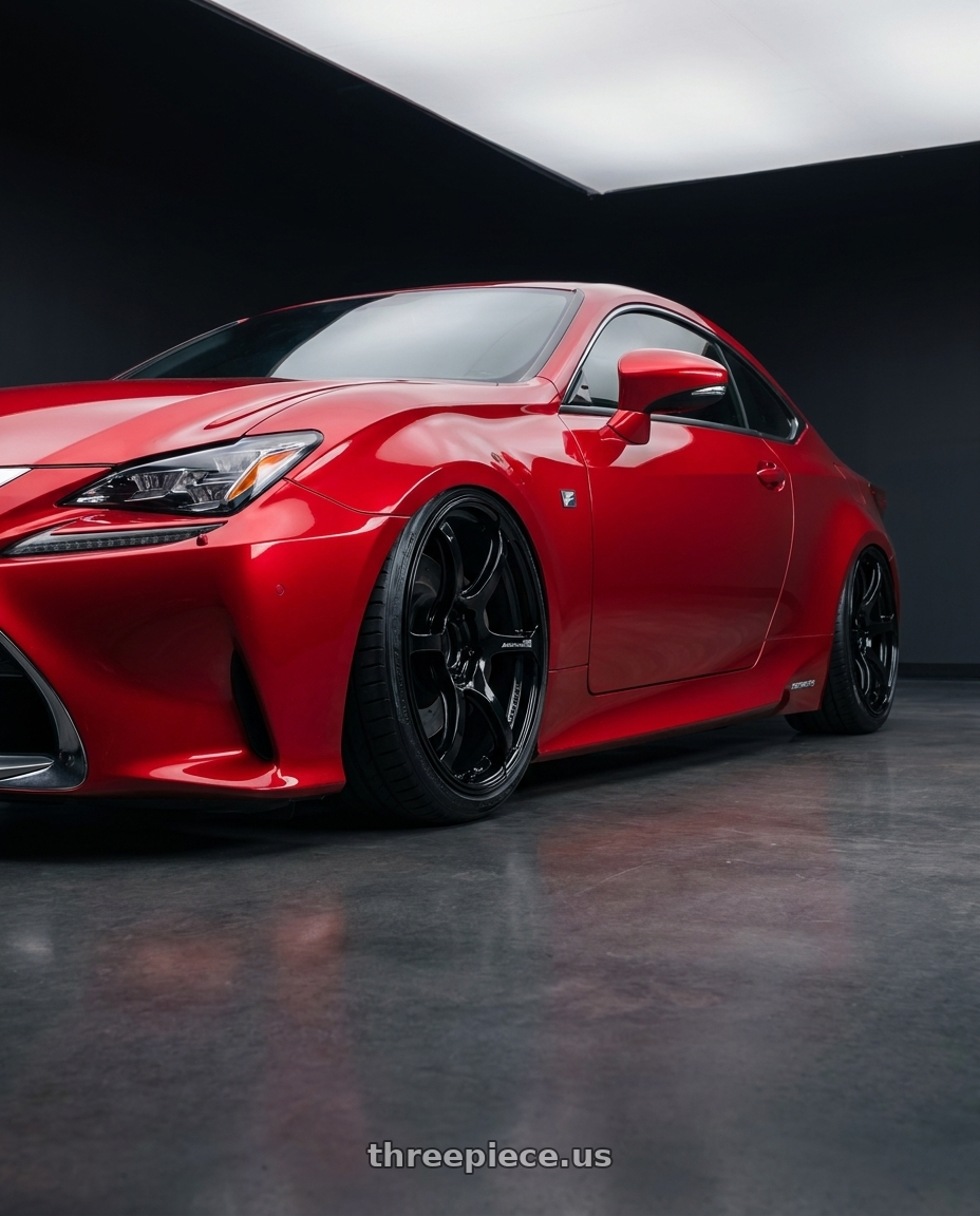 2018 Lexus RC F with Advan RGII 5x114.3 19x10+35 Gloss Black wheels