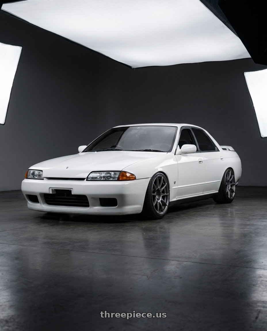 1990 Nissan Skyline gts-t with Ssr Gtx01 5x114.3 17x9+38  DARK SILVER wheels