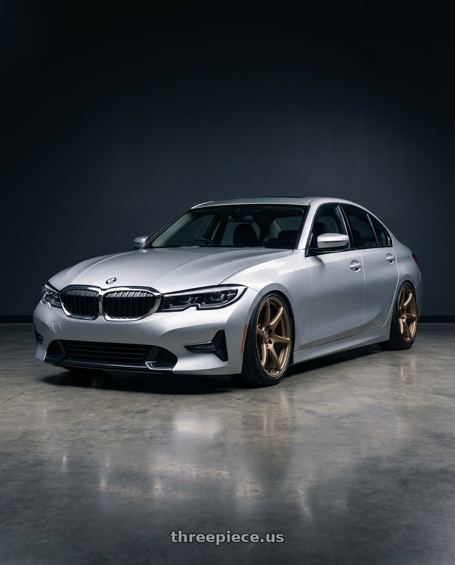 2023 BMW 3 Series G20 with Kansei K11B Tandem 5X112 19x10.5 22 Bronze wheels