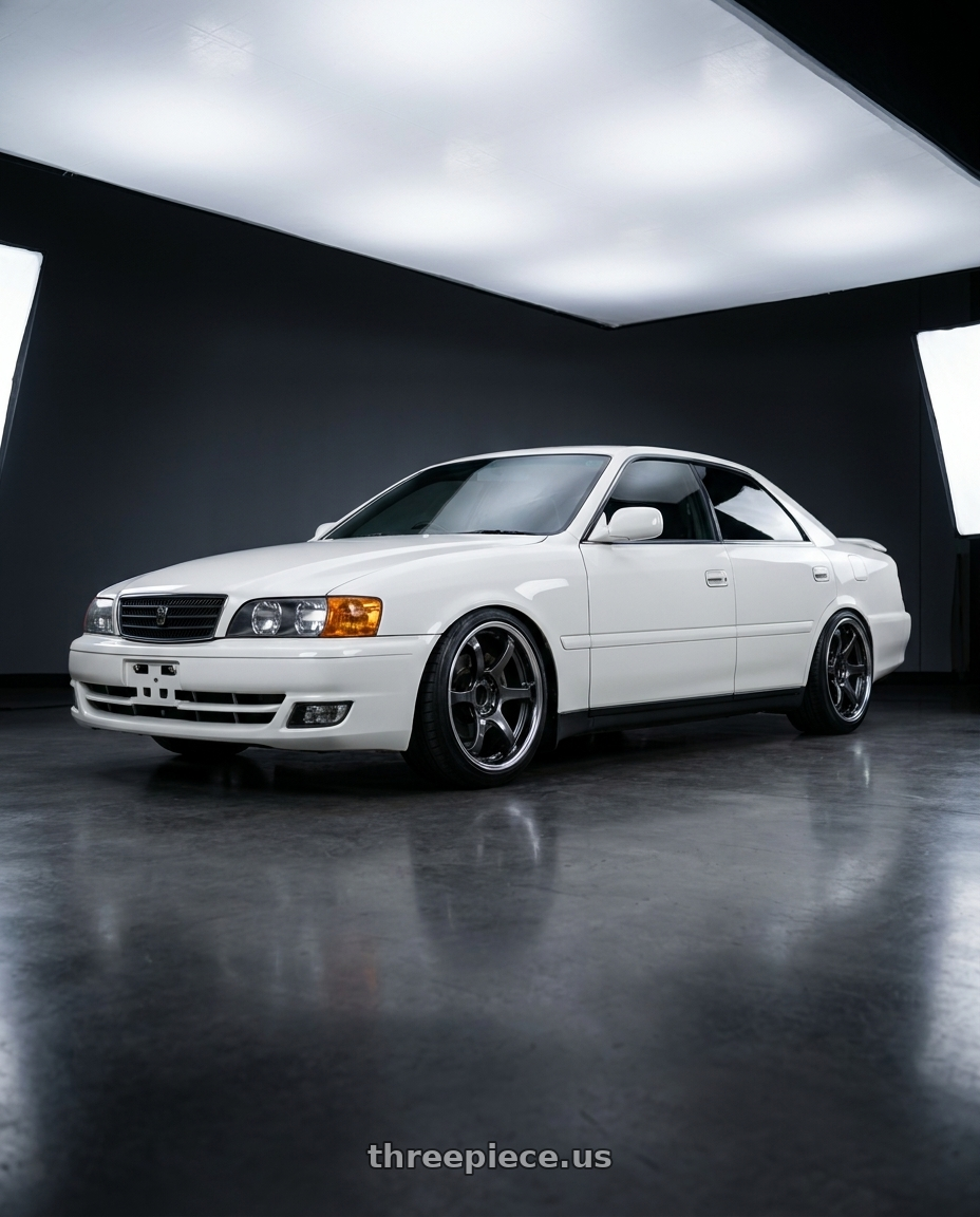 1998 Toyota Chaser with Ssr Reiner Type 6R 5x114.3 18X9.5 22 Hyper Disk Prism Dark Gunmetal wheels