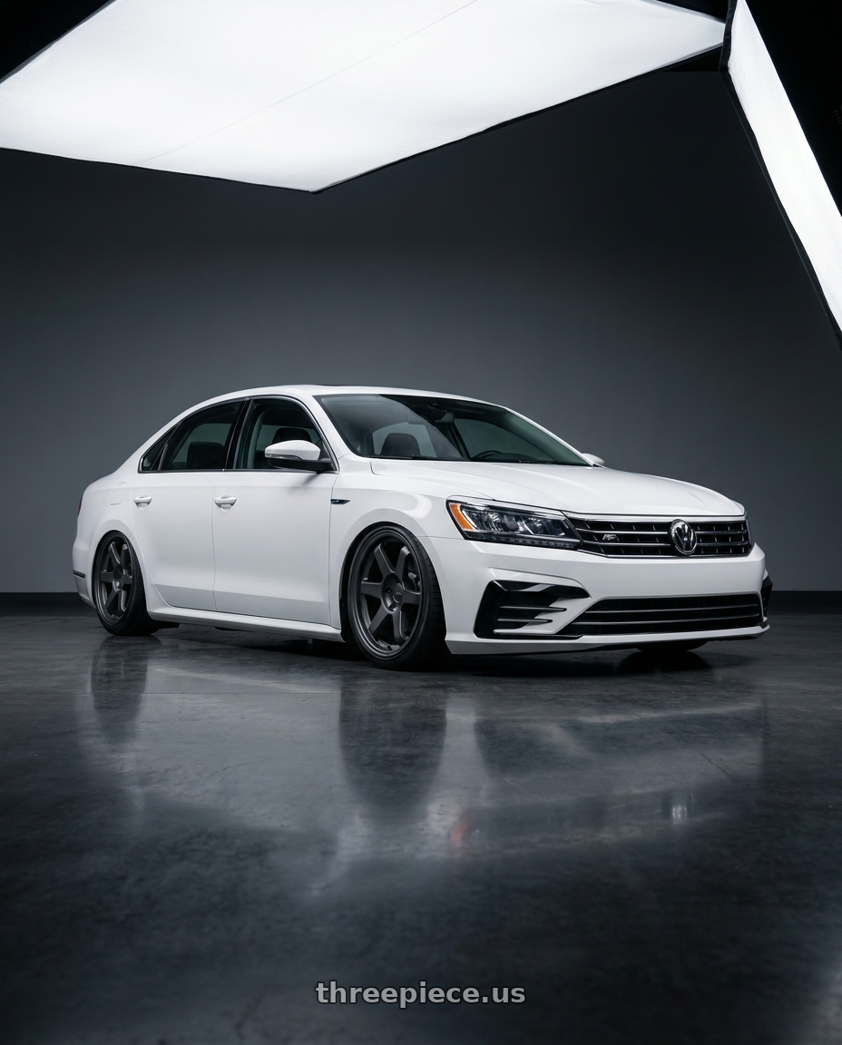 2018 vw Passat r line with 9six9 SIX-1 5x114.3 19X8.5 +35 Carbon Gray wheels