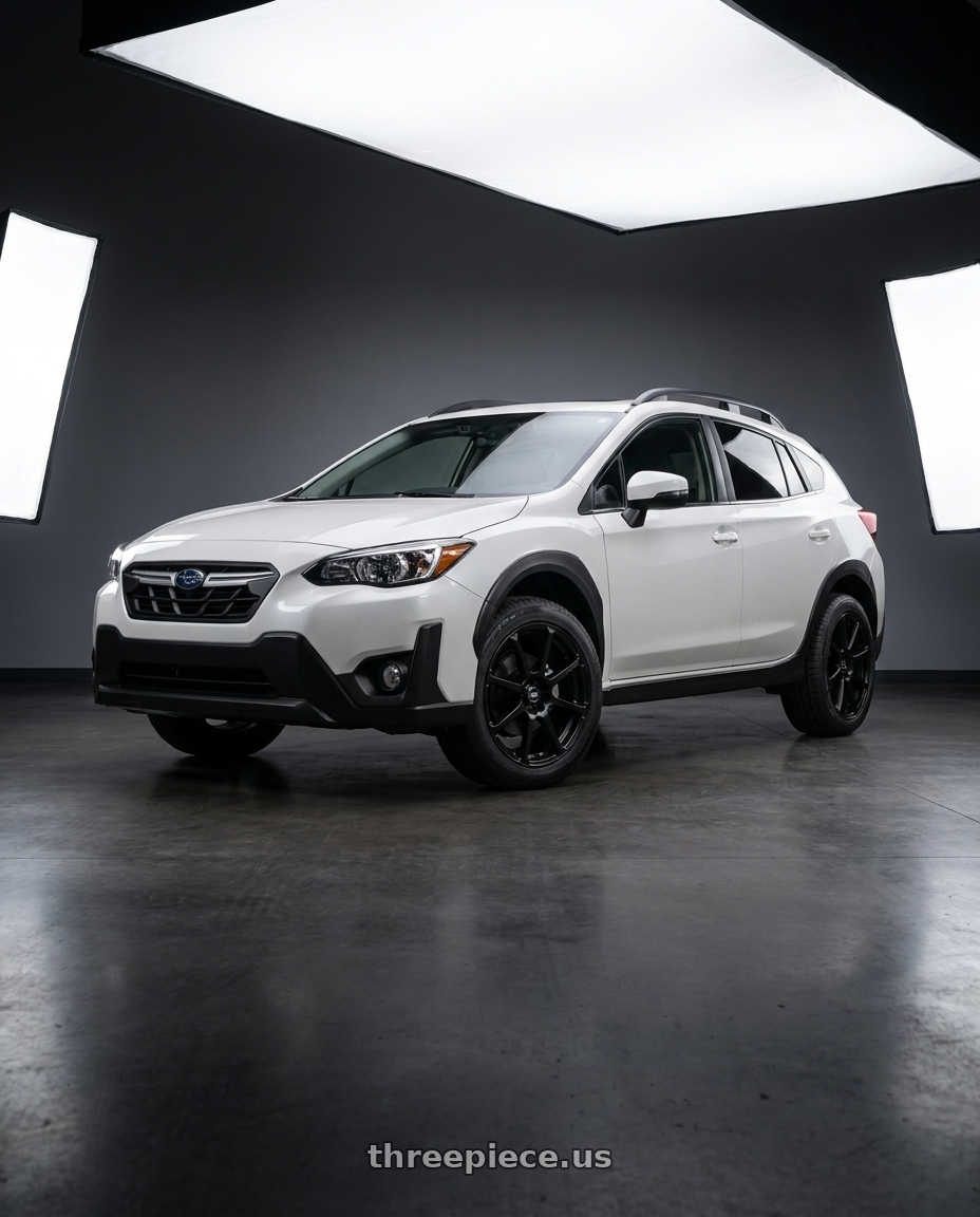 2021 Subaru Crosstrek Limited with Enkei EDR9 5x100/114.3 18x7.5+45 Black wheels
