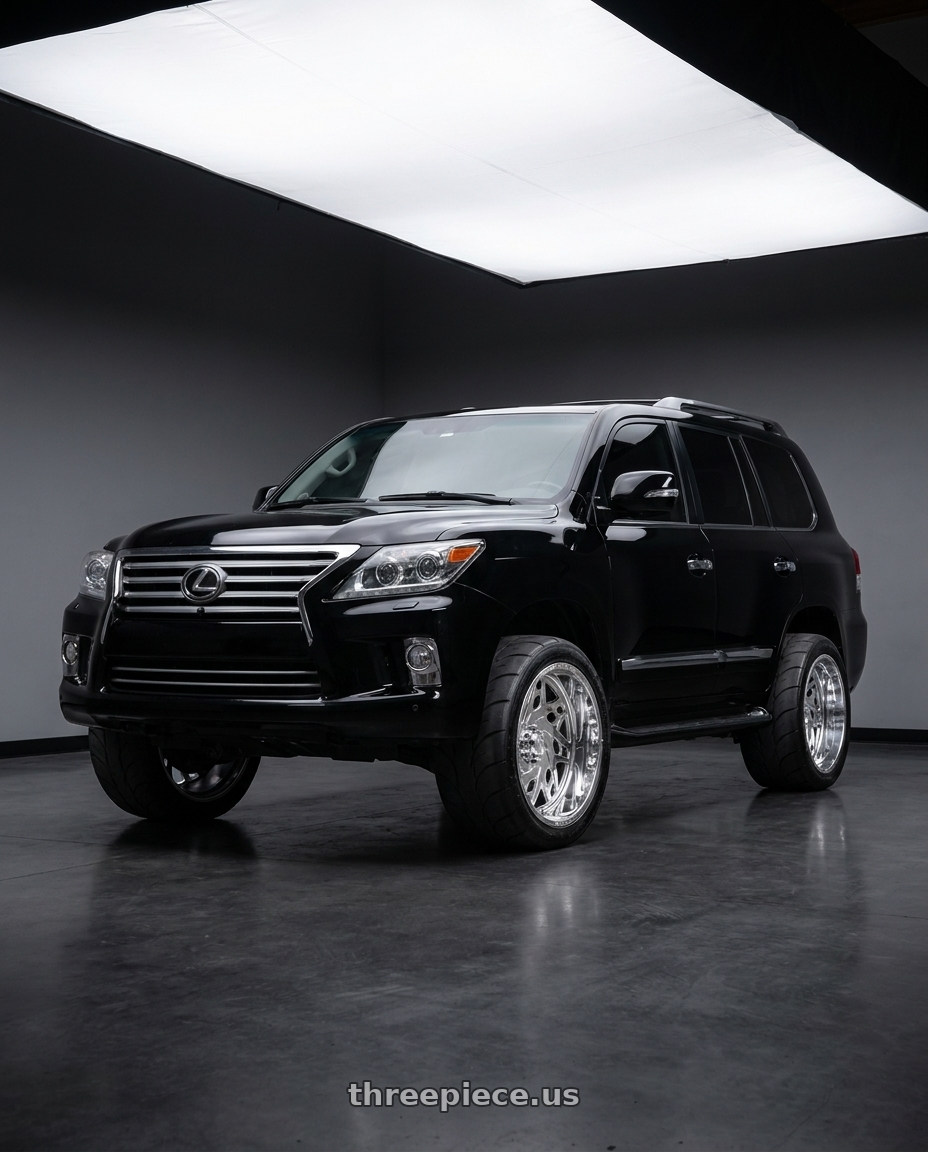 2015 lexus lx570 with American Truxx Forged Aries ATF1909 8x170 22x12-44 Polished wheels