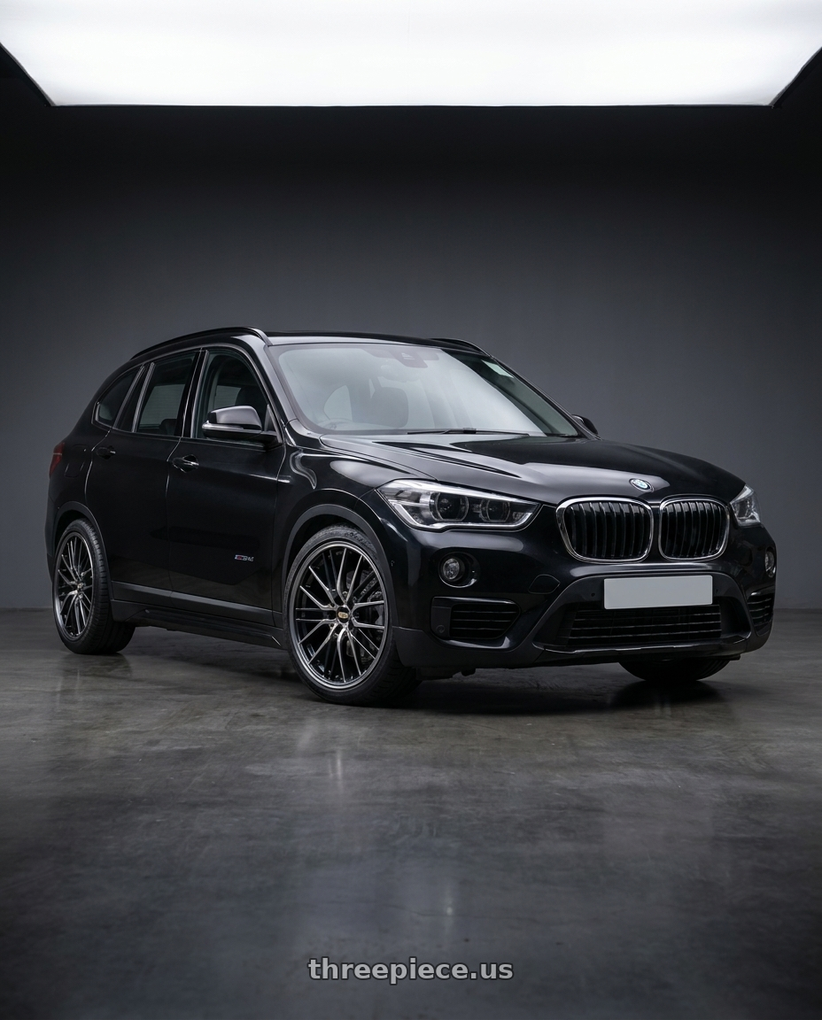 2017 BMW X1 with BBS RG-R 5x100 17x7.5 +35 Diamond Black wheels