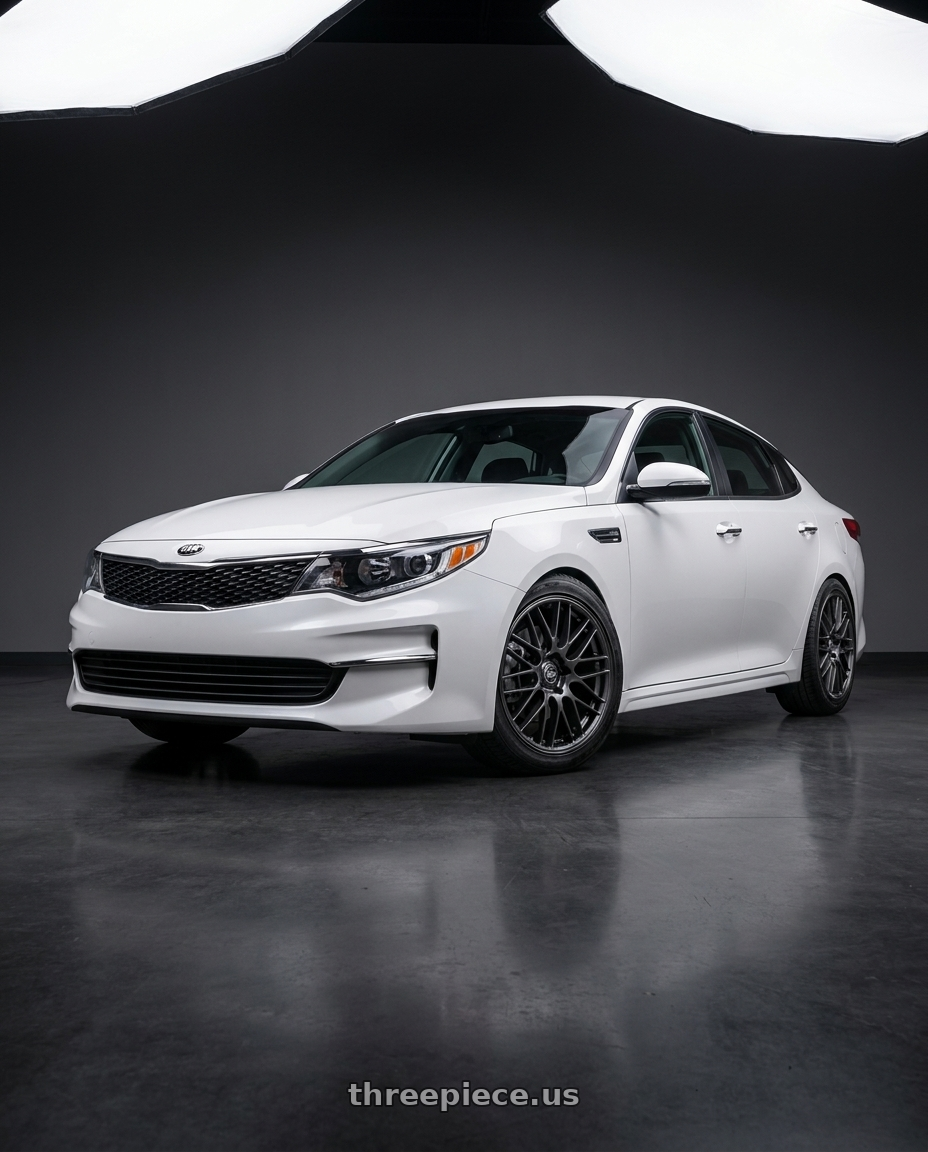 2018 Kia Optima LX with Enkei EKM3 5x114.3 18x8+40 Gunmetal wheels