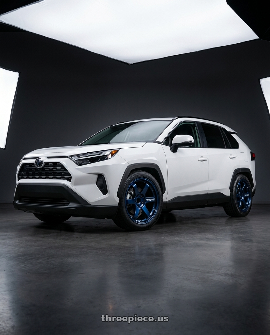 2025 Toyota rav4 sled premium with Volk Racing TE37 ULTRA M-SPEC 5x114.3 19x9.5+25 Mag Blue wheels