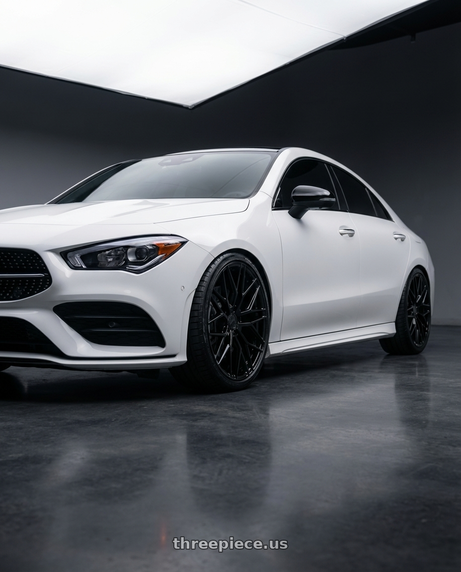 2023 Mercedes-Benz CLA C118 with Avant Garde Wheels M520R 5X112 19x8.5 +35 Gloss Black wheels