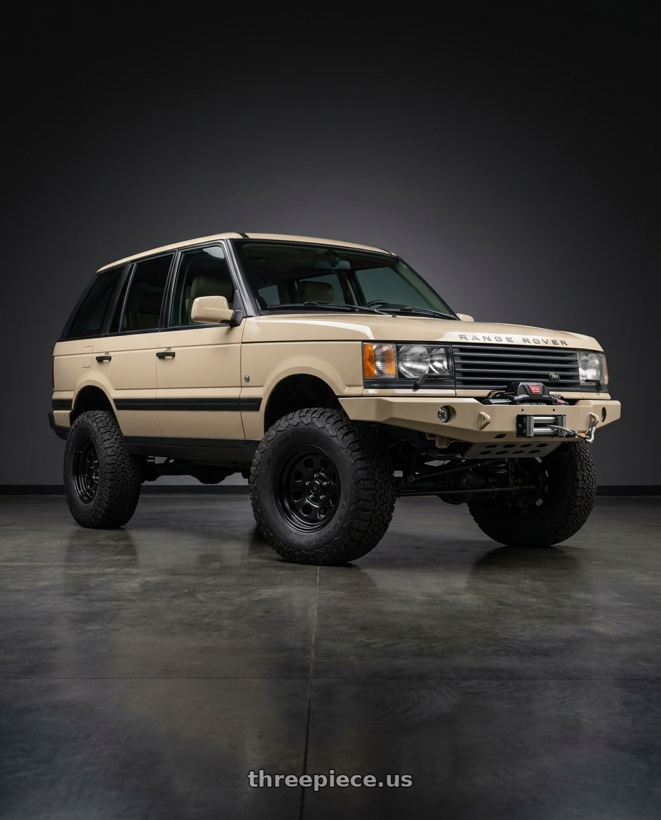 1996 Land Rover Range Rover with Allied - Pacer Black Modular Trailer 8X6.50 16x6 00 Gloss Black wheels
