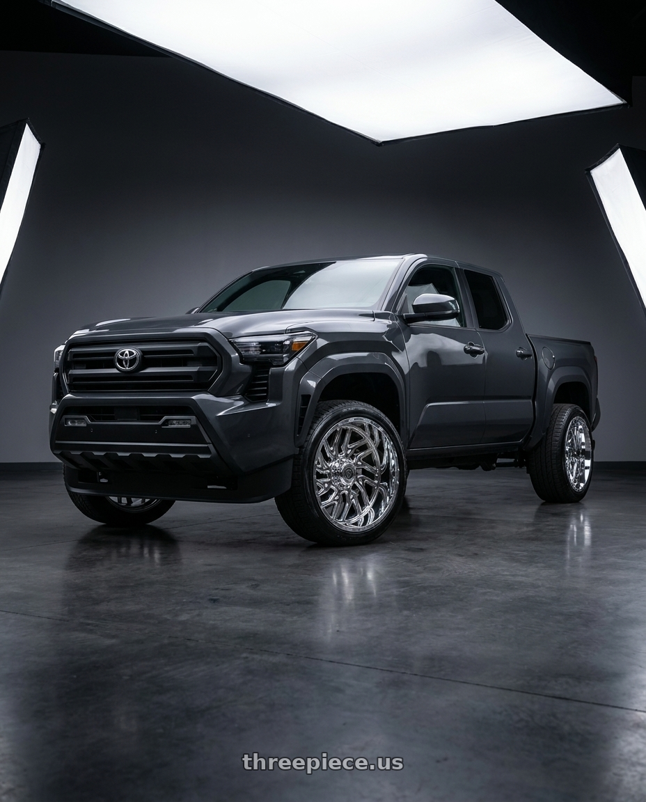 toyota tacoma 4th gen 2024 sr rwd with TIS 544C 6X135/6x139.7 20x9 +01 Chrome Plated wheels