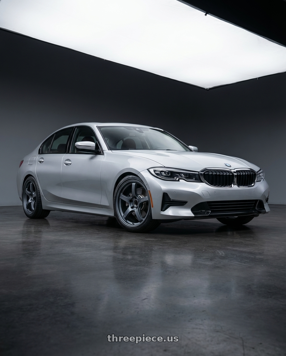 2023 BMW 3 Series G20 with Gram Lights 57CR 5x112 19x8.5+45 Gunblue II wheels