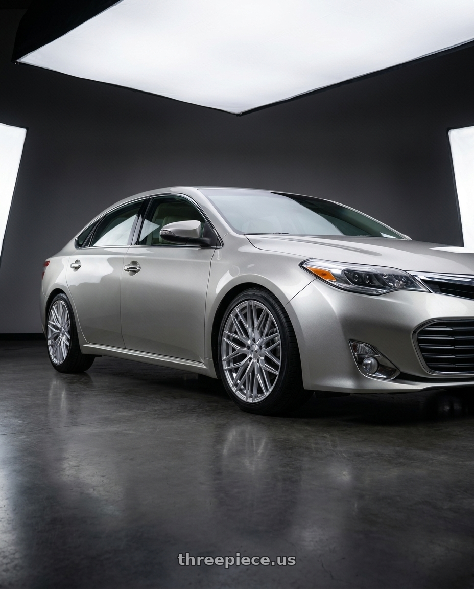 2013 toyota avalon with RTX SW20 5x114.3 18x8.5 +45 Silver With Machined Face wheels
