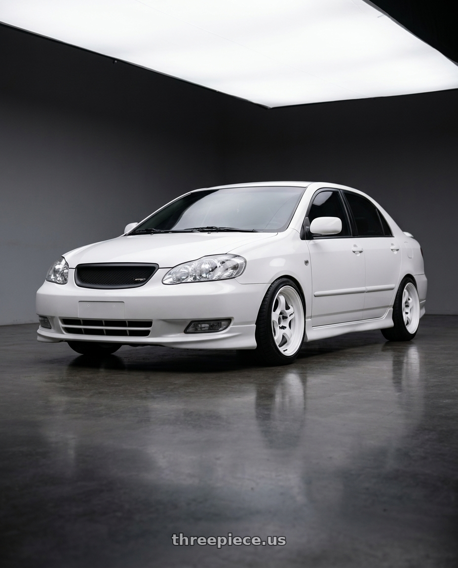 2006 corolla 9gen with Work Meister S1 2P 4x100 15x7+38 O Disk Black wheels