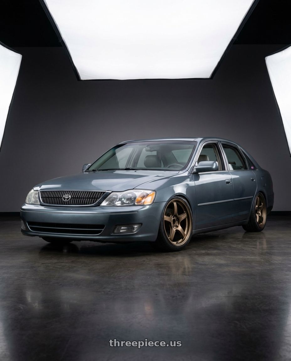 2003 toyota avaloin xls grey blue with Gram Lights 57CR 5x114.3 18x9.5 +22 BRONZE 2 wheels