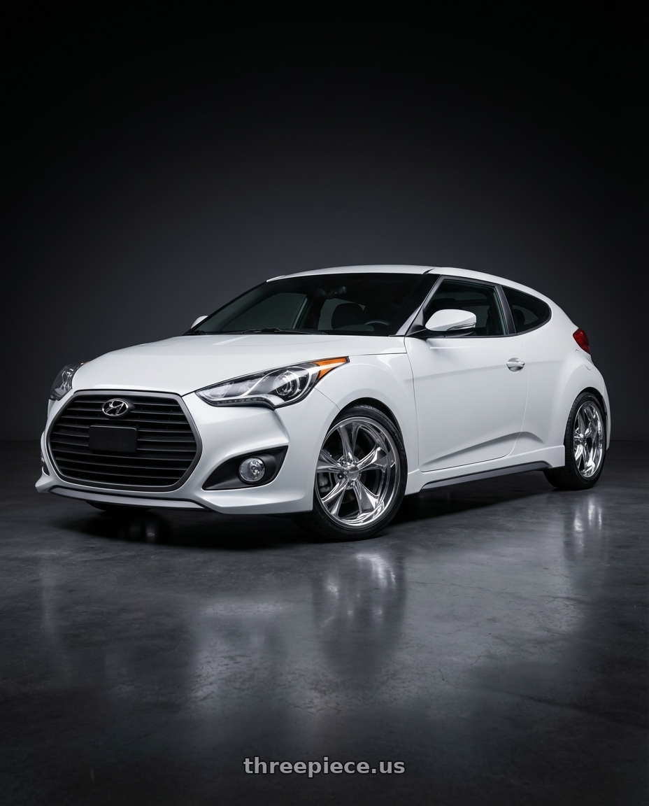 2016 Hyundai Veloster R-Spec  with Foose 2PC F201 NITROUS 5X120.65 18X8 +0 HIGH LUSTER POLISHED wheels