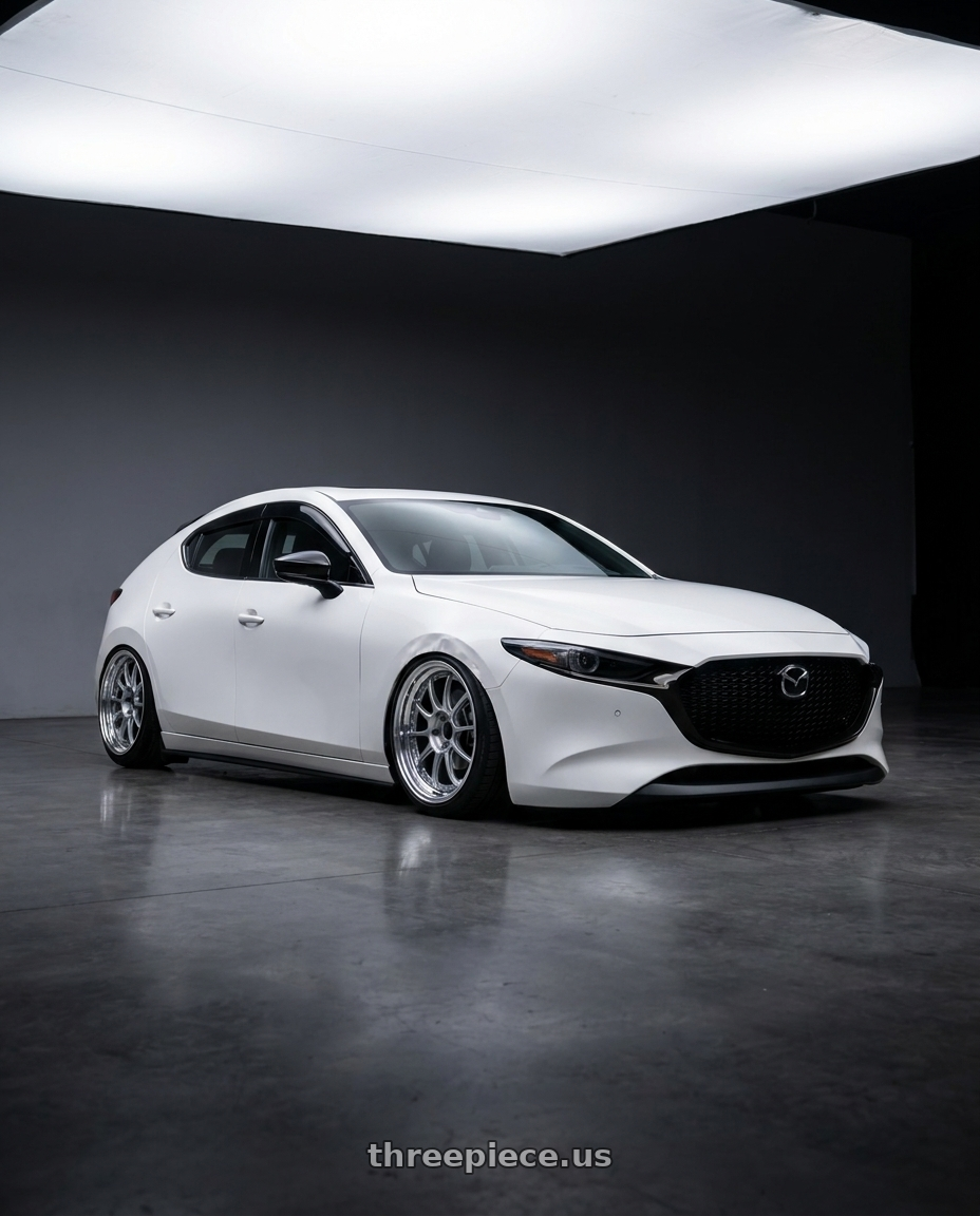 2024 Mazda3 Fastback  with SSR Professor SP5 5X100 18X8.5+25 HP Disk High Bright Silver wheels