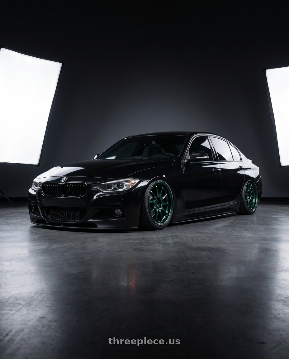 2016 BMW 328i xDrive with Volk Racing CE28N-PLUS M-SPEC 5x120 18x9.5+38 Racing Green wheels