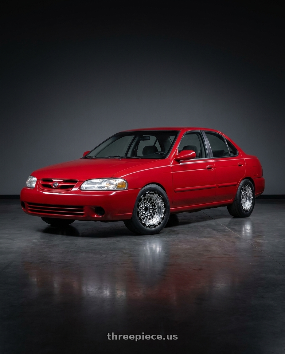 1999 Nissan sentra with Belak Industries Series Twisted Wheel - Single Beadlock 4x100 13x10 -13 wheels