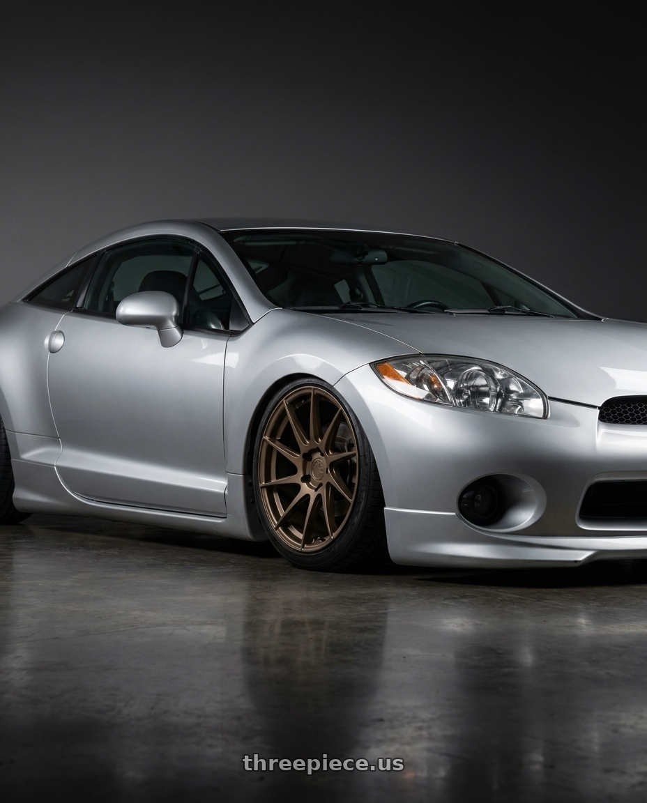 2010 Mitsubishi Eclipse with Aodhan AH09 5x114.3 18x9.5 +35 Matte Black wheels