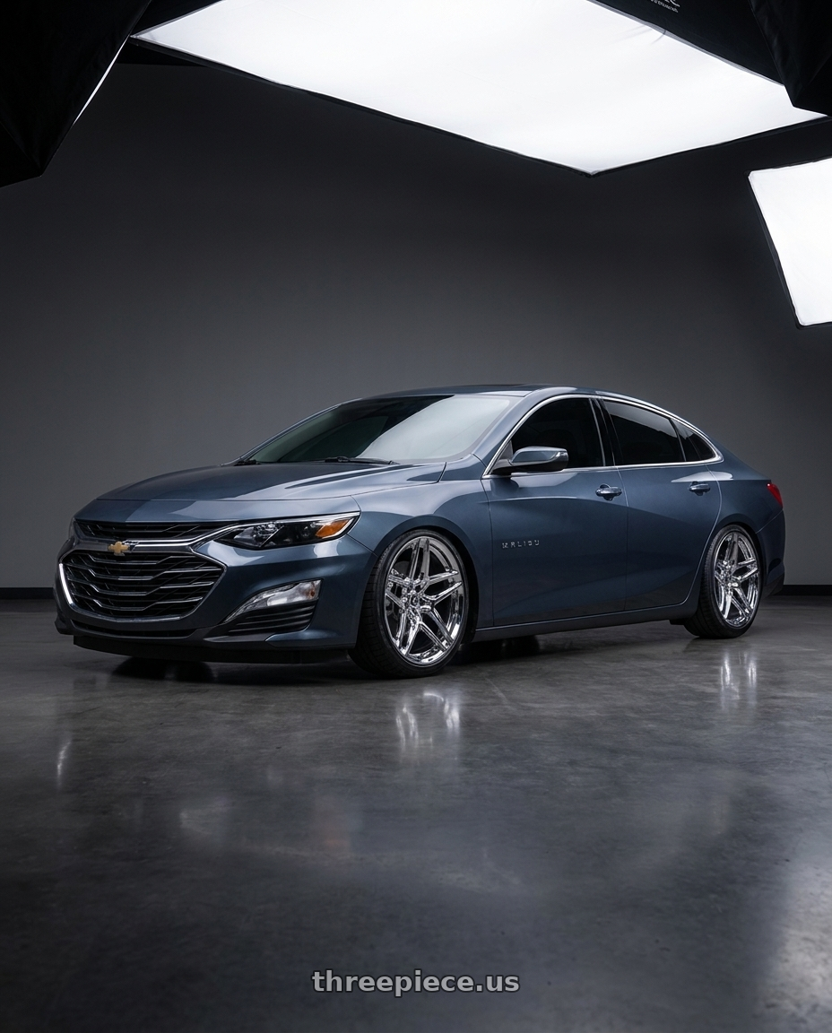 2019 Chevy Malibu lt with Heritage Wheel EBISU MonoC 5x115 18x8.5+35 Chrome wheels