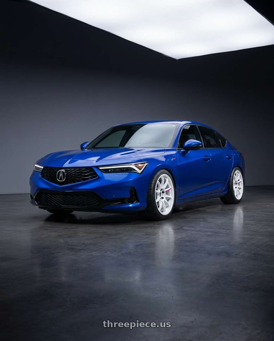 2023 Acura integra aspec with Work Emotion Zr10 5x100 18x9.5 +22 Azure White wheels