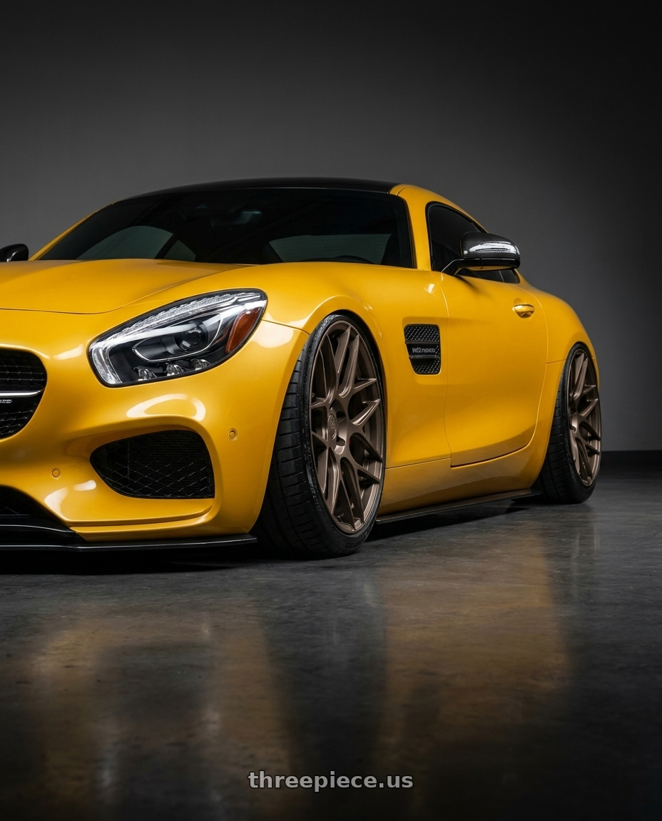 2019 Mercedes-Benz AMG GT with Aodhan AFF2 5x112 20x10.5+35 Matte Bronze wheels