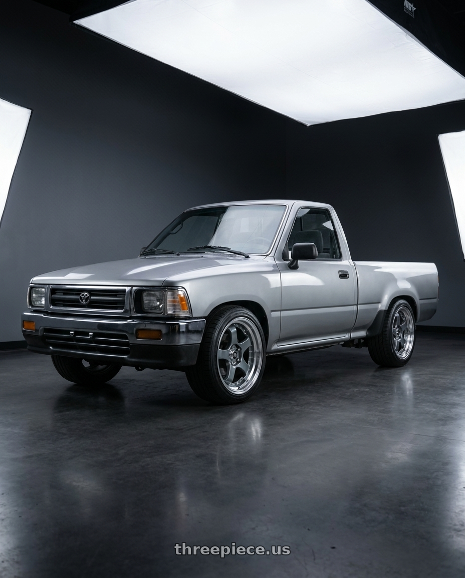 1993 Toyota Pickup 22r E with MST Wheels MT07 5x114.3 17x9.0 +20 Gunmetal w/Machined Lip wheels