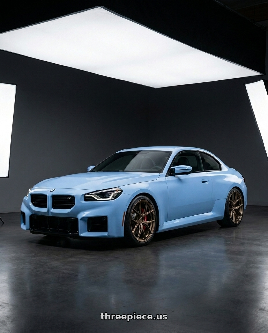2026 BMW M2 with VOSSEN HFX-4 6X135 17x9 +0 SATIN BRONZE wheels