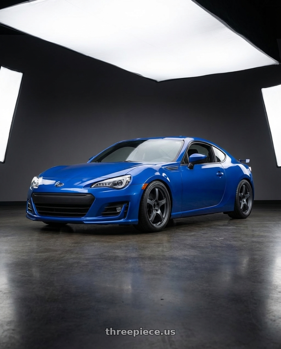2017 Subaru BRZ with Gram Lights 57CR 5x100 17x9+38 Gunblue II wheels