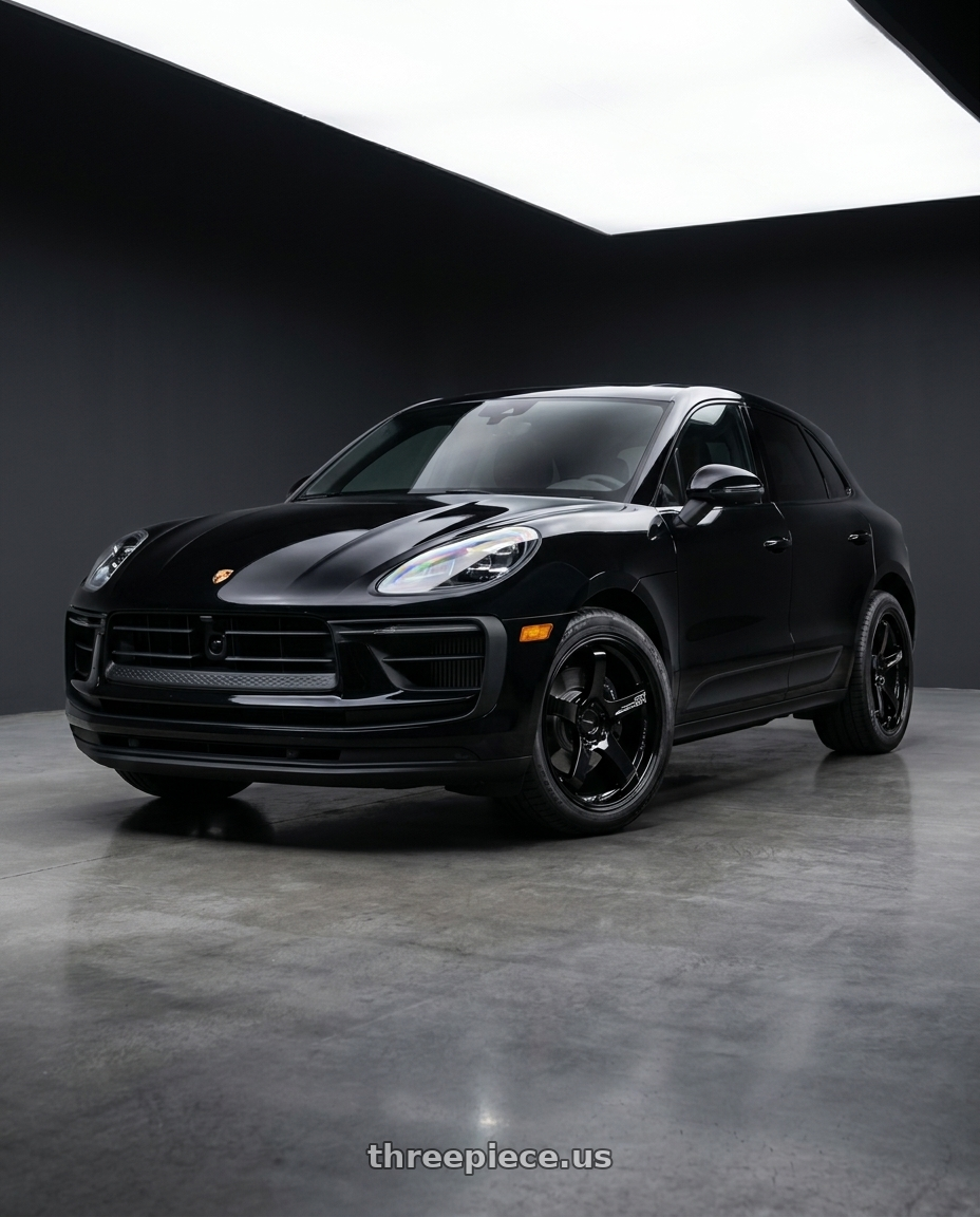 2022 Porsche macan with Advan Racing GT PV 5x112 21x10.5 +15 RACING GLOSS BLACK wheels