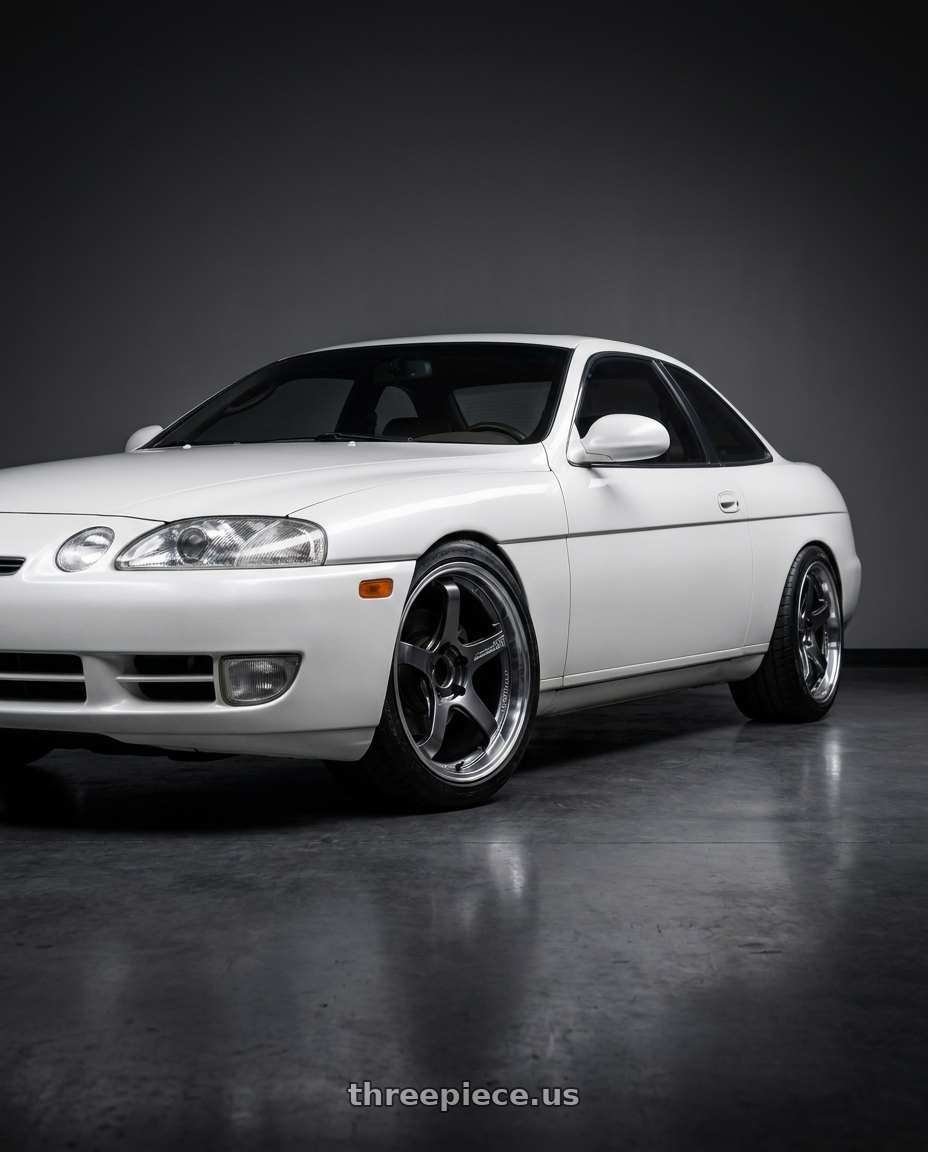 1996 Toyota Soarer with Advan Racing GT BEYOND 5x114.3 18x9.0 +38 MACHINING & HYPER PLATINUM BLACK wheels