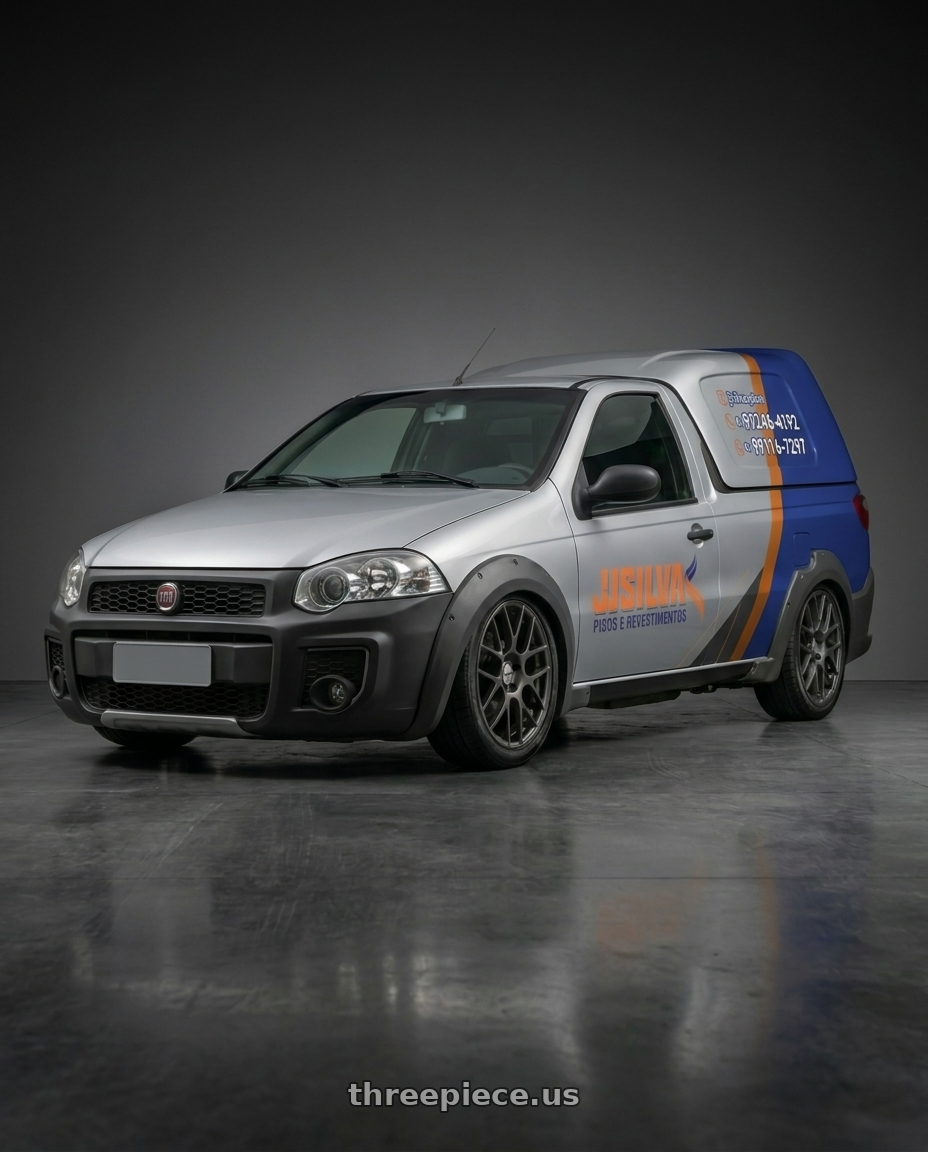 fiat strada 2011 com baú adesivada with TSW NURBURGRING 5X114.3 17X7.5 +45 MATTE GUNMETAL wheels
